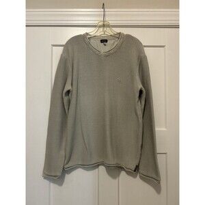 Vintage Armani Exchange V Neck Sweater Men Gray XL Pullover Preppy Casual Cotton